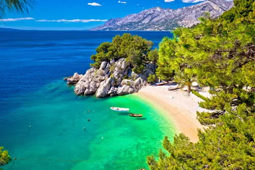 Idyllic Beach at Punta Rata, Brela, Dalmatia, Croatia