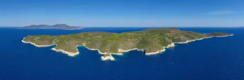 Panoramic view of Bisevo Island, Dalmatia