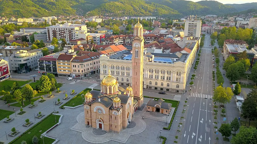 Banja Luka from above, Bosnia and Herzegovina.