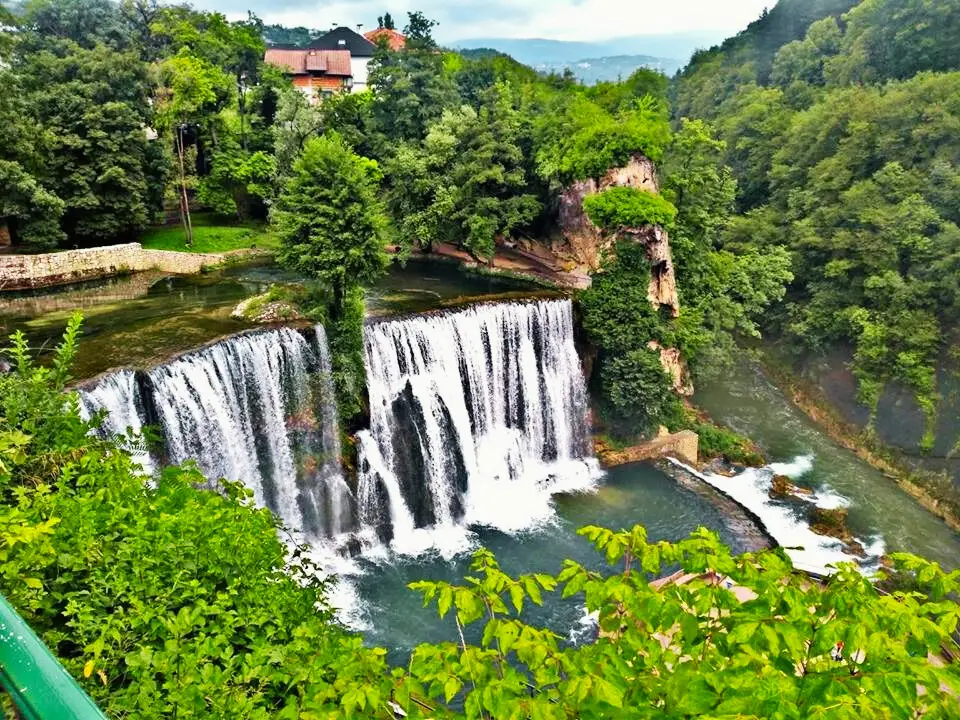 Pilva Waterfall in Jajce, Bosnia and Herzegovina