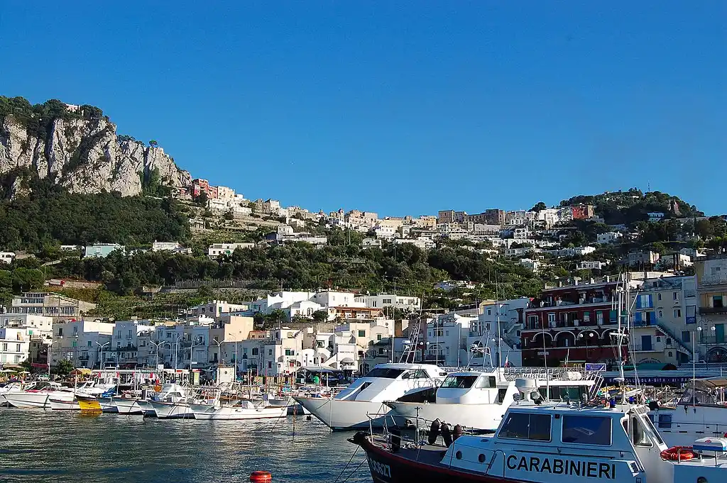 Capri_-_City_view_from_Marina_Grande, Italy