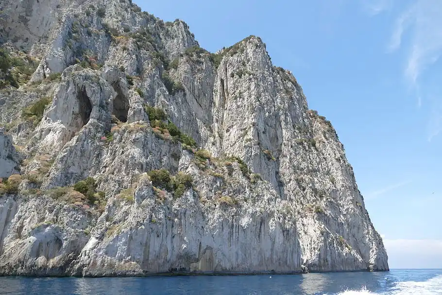 Rocks of Capri formed by erosion for thousand years.